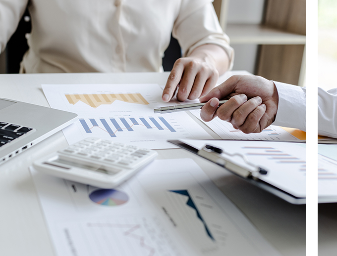 loan lenders with financial graphs