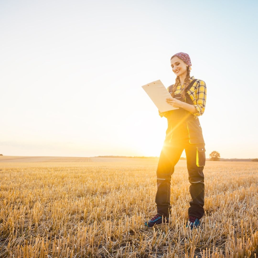 woman in field