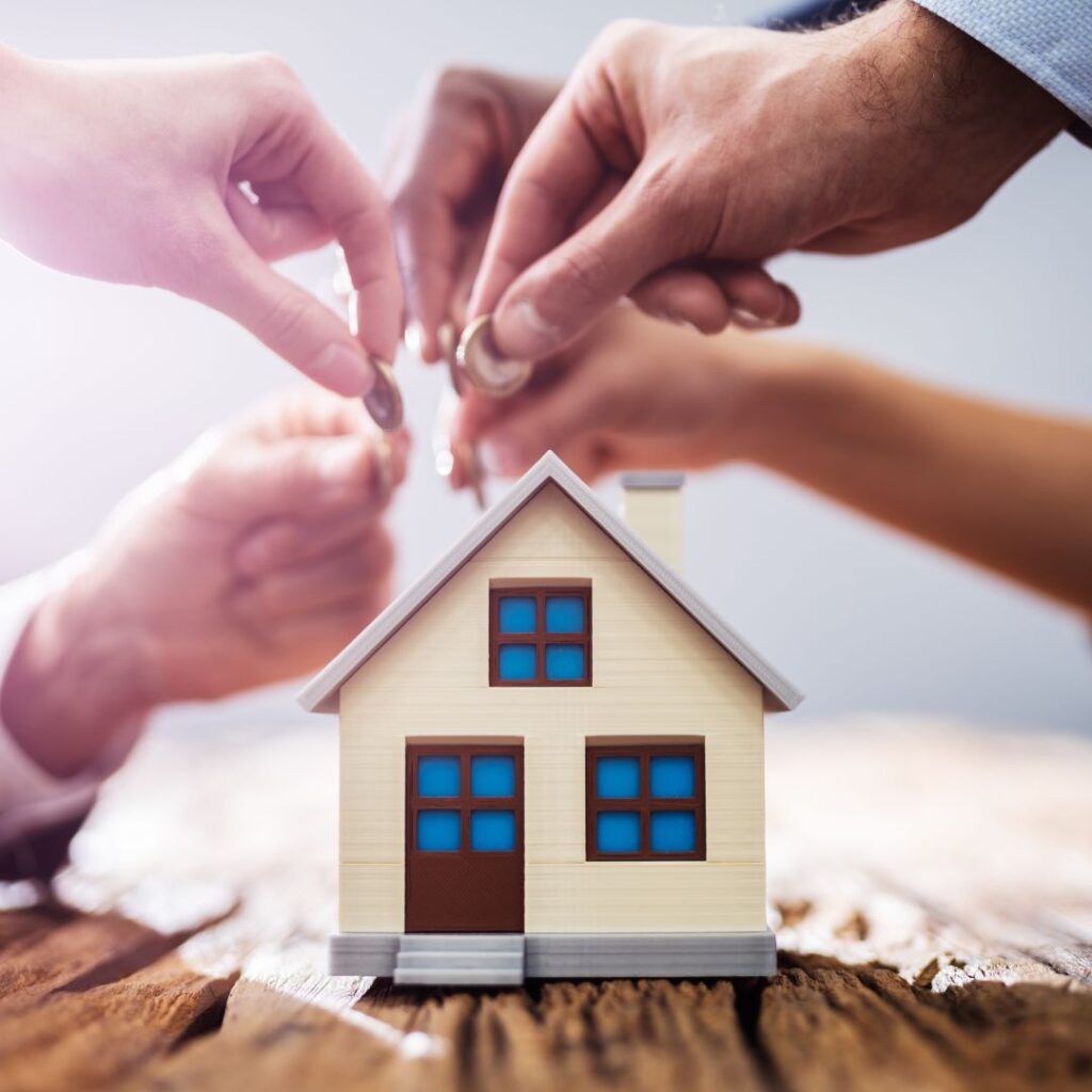 putting money in a house