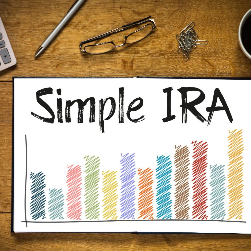 text "Simple IRA" above unlabeled bar graph