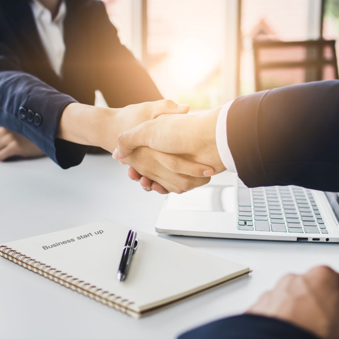 professionals shaking hands