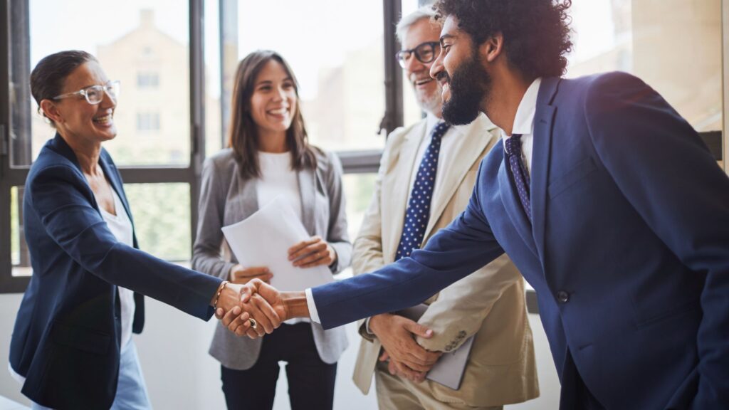 businessman shaking hands
