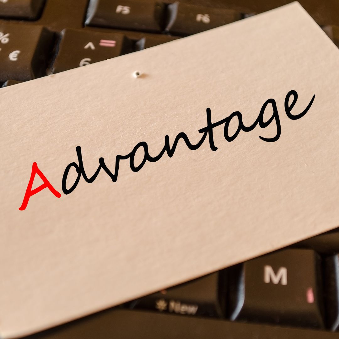 "Advantage" on a sheet of paper