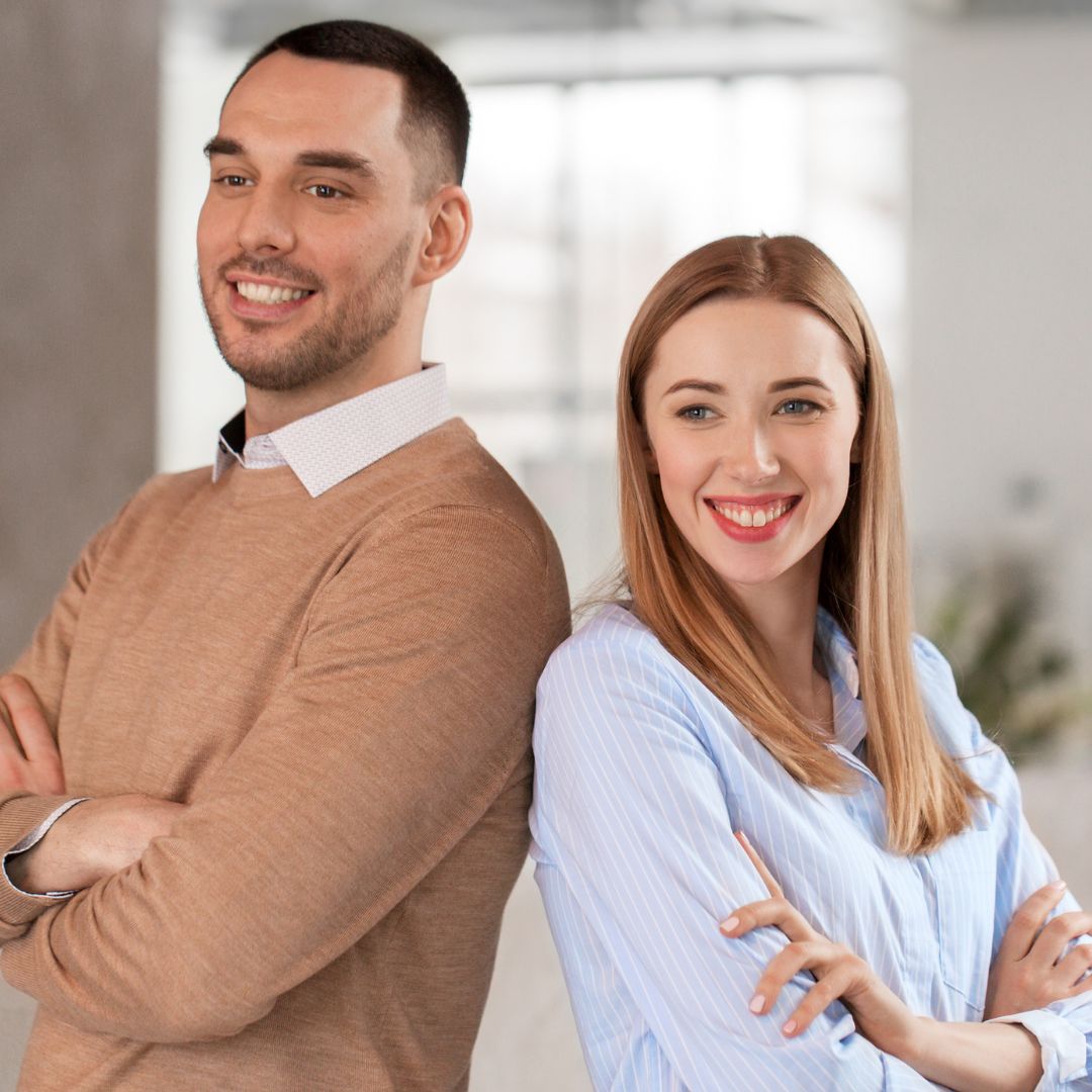 Man and woman stading
