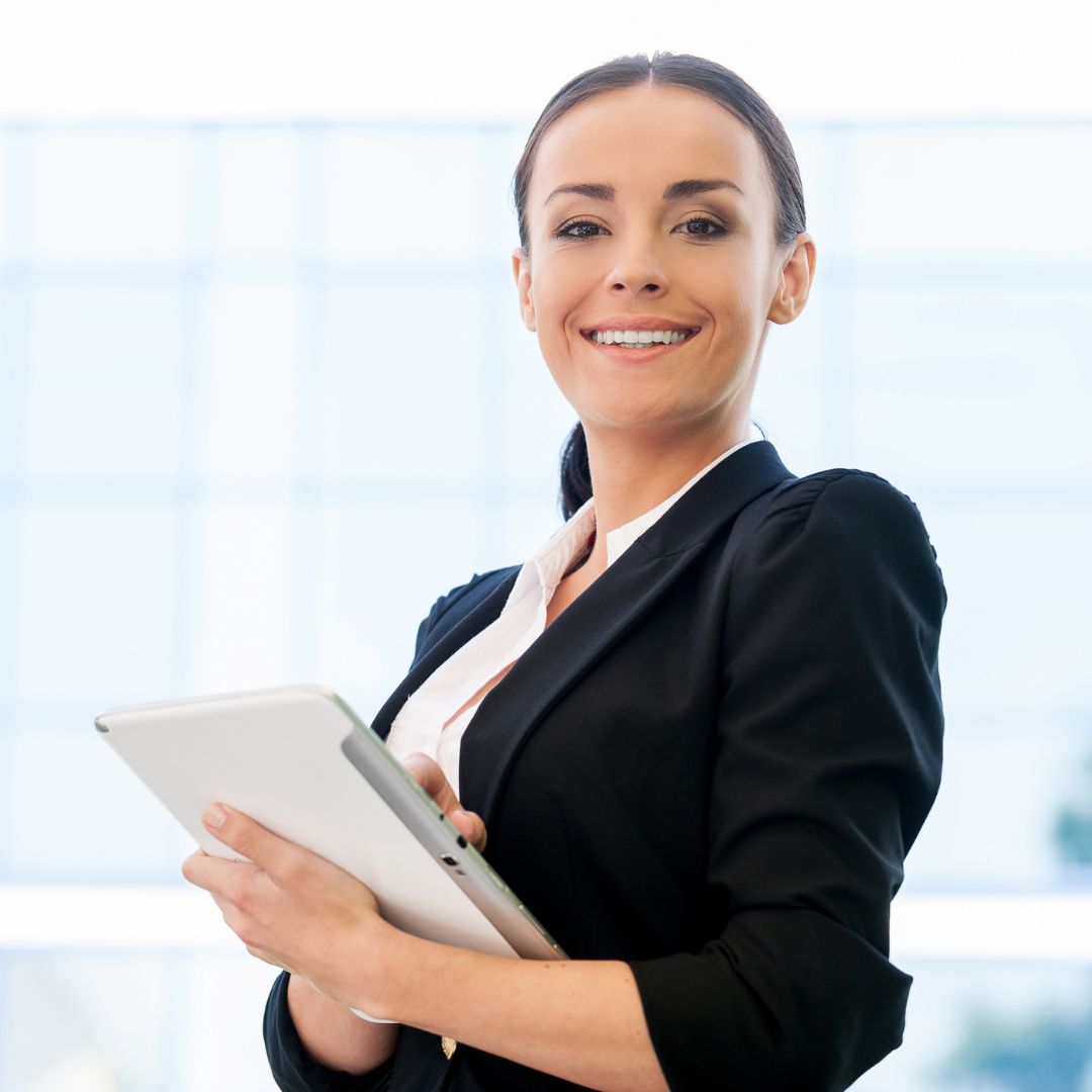 a happy business woman