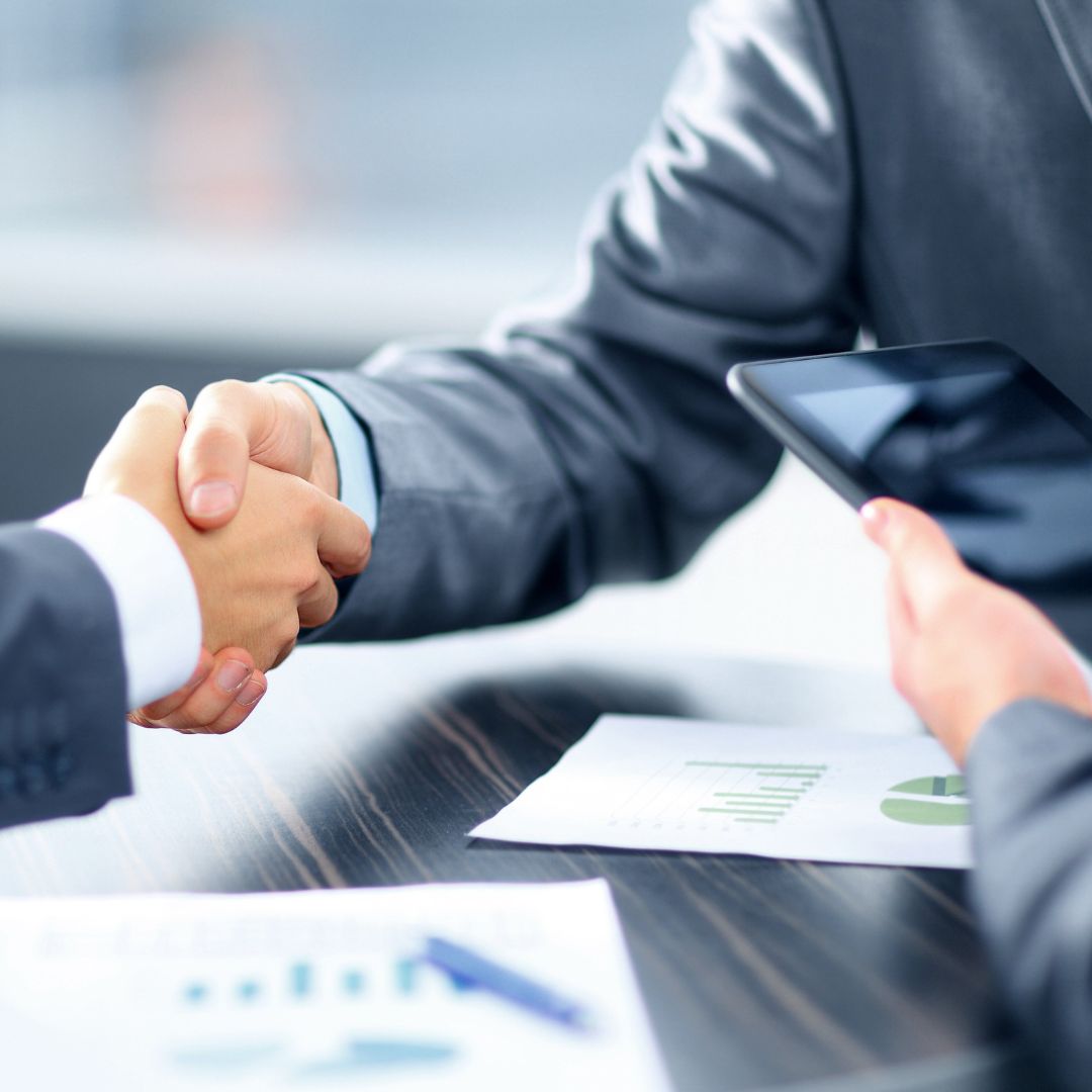 business people shaking hands