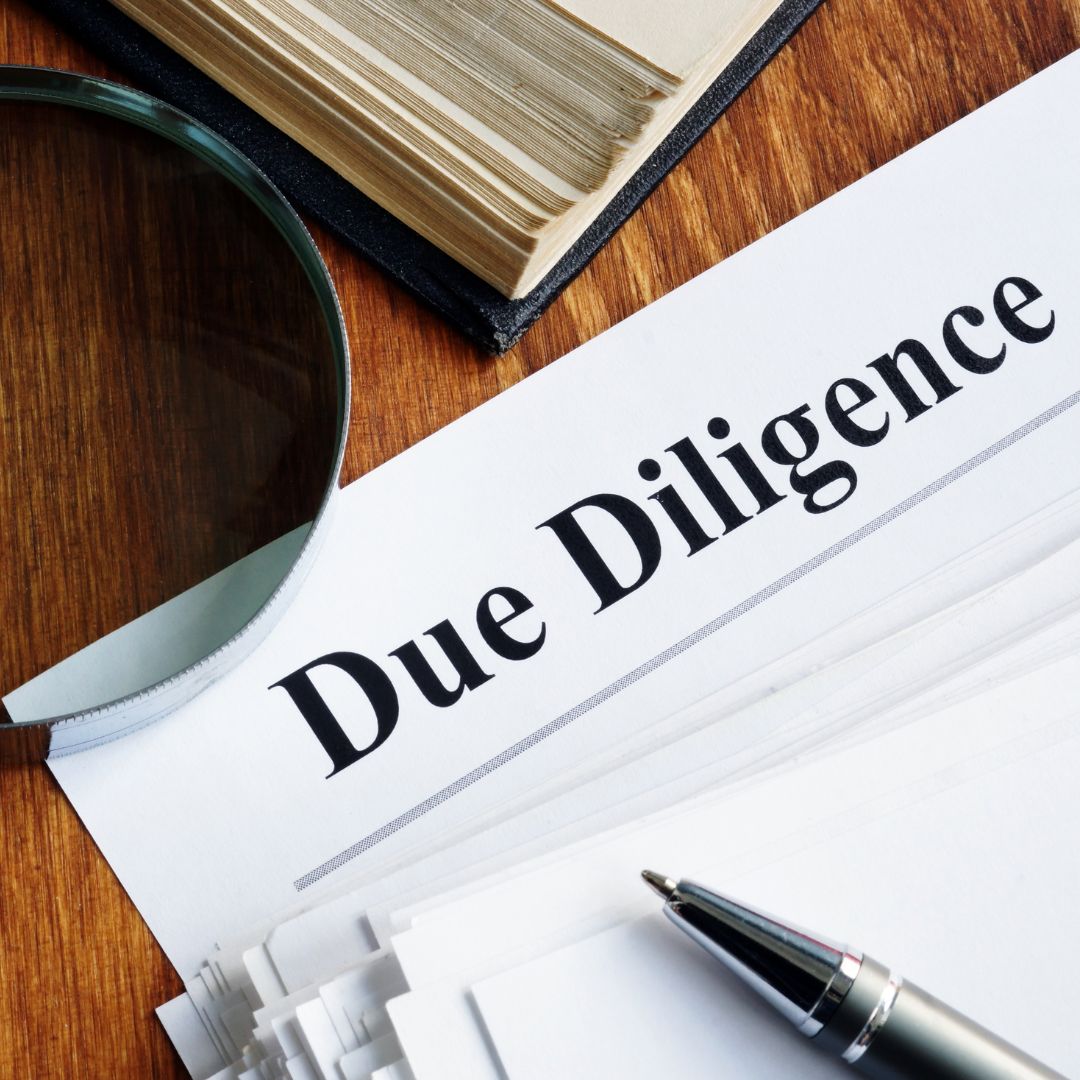 paperwork that says due diligence