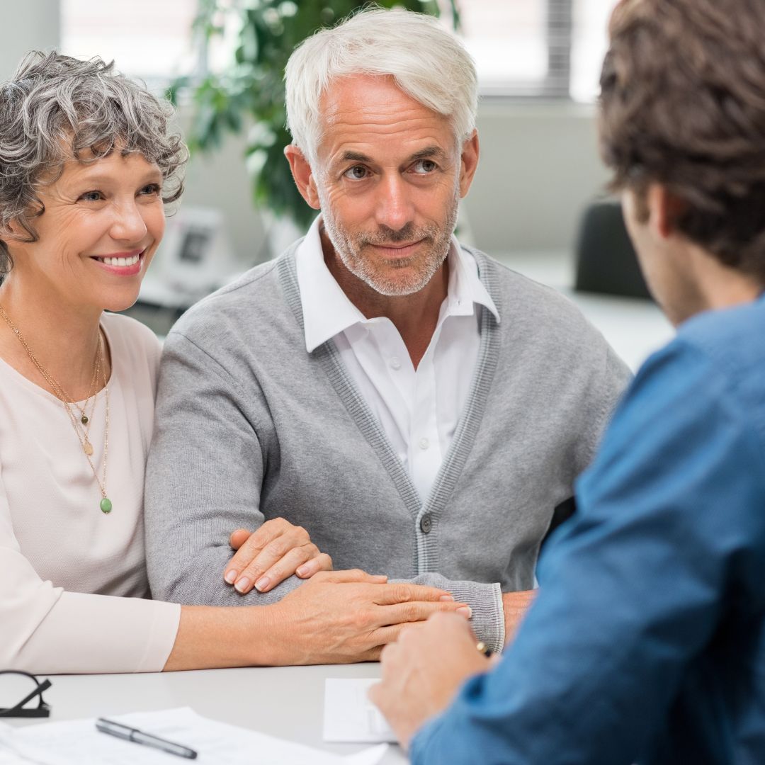 Couple meeting with non-recourse loan lender
