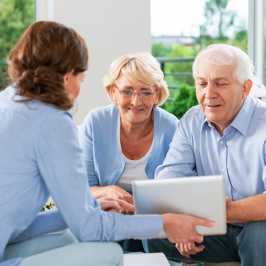 Couple meeting with non-recourse loan lender