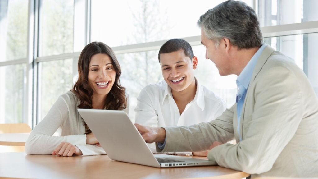 people meeting with financial advisor
