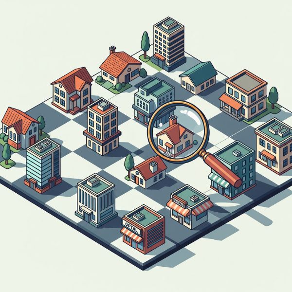 Houses in a neighborhood.