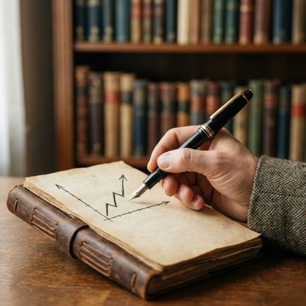 Fountain pen over a notebook symbolizing the learning of the DSCR formula.