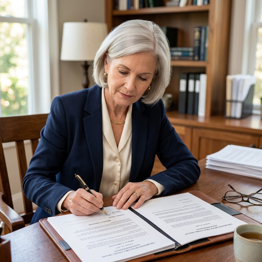 A grantor directly signing documents for their revocable trust.